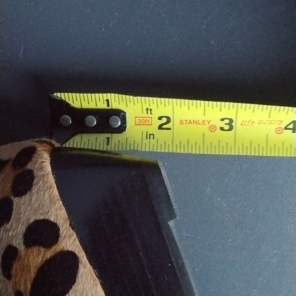 Steve Madden open toe animal print fur wedge shoes size 8.5 - Picture 10 of 11